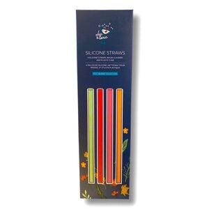 Chic & Tonic Bright Colored Silicone Straws NWT